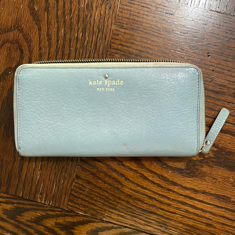 Kate Spade wallet, light blue